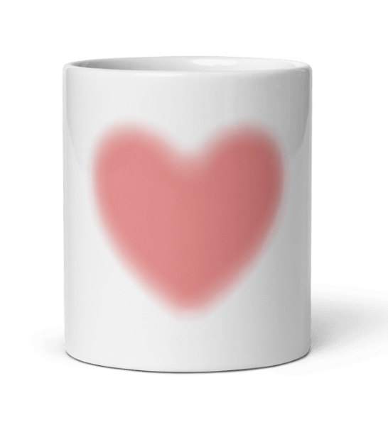 White glossy mug / printed