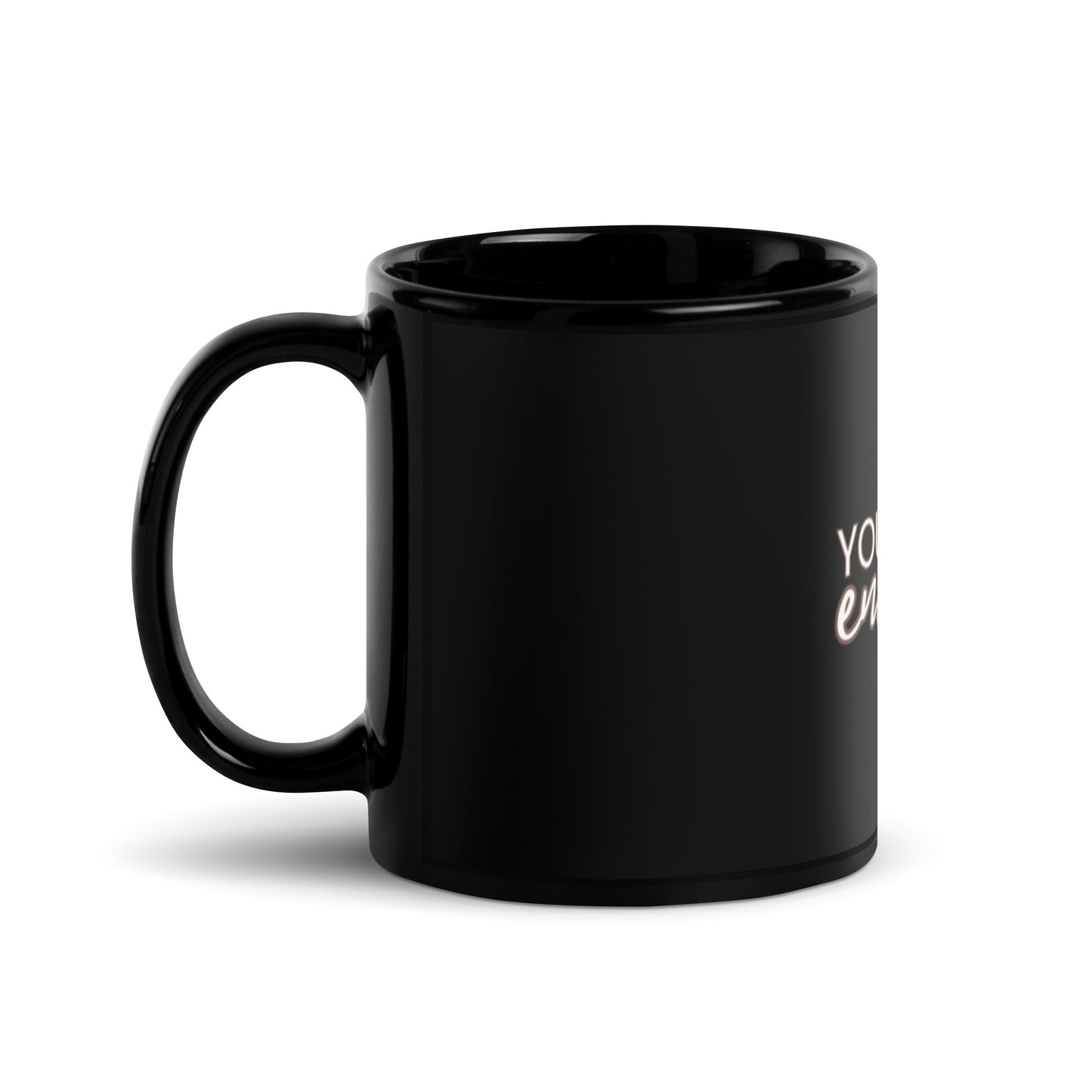 Black Glossy Mug / printed