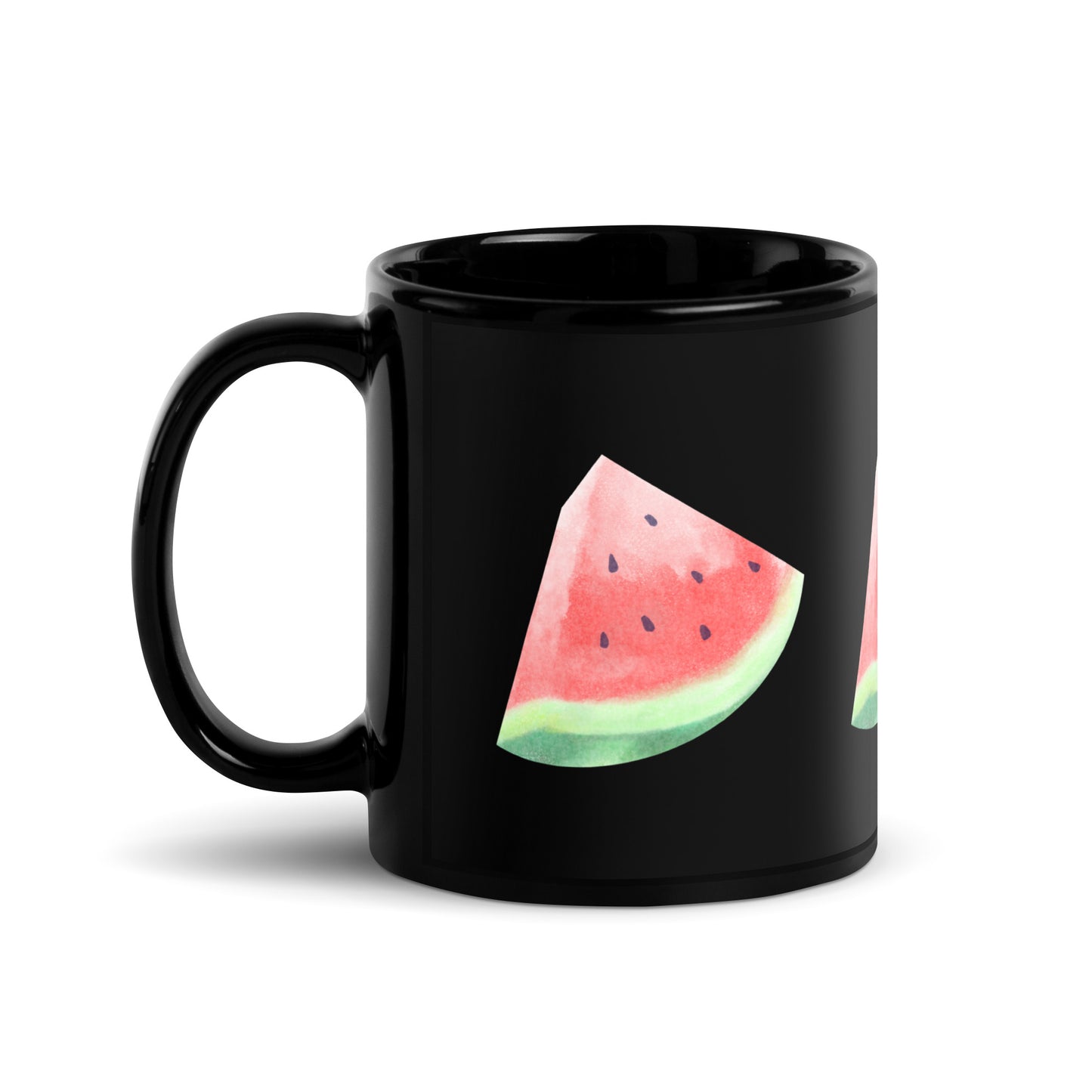 Black Glossy Mug / printed