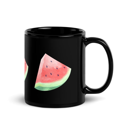 Black Glossy Mug / printed