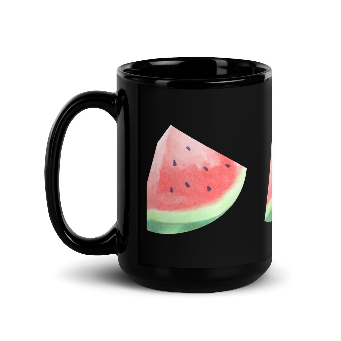 Black Glossy Mug / printed