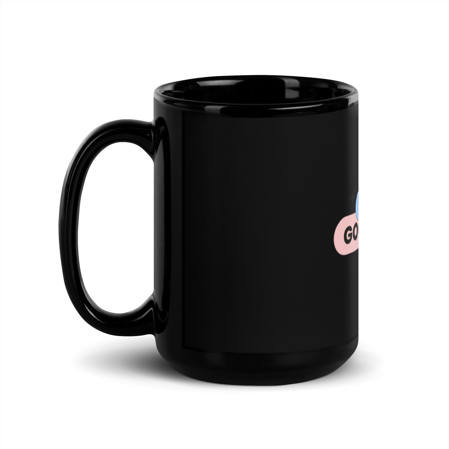 Black Glossy Mug / printed