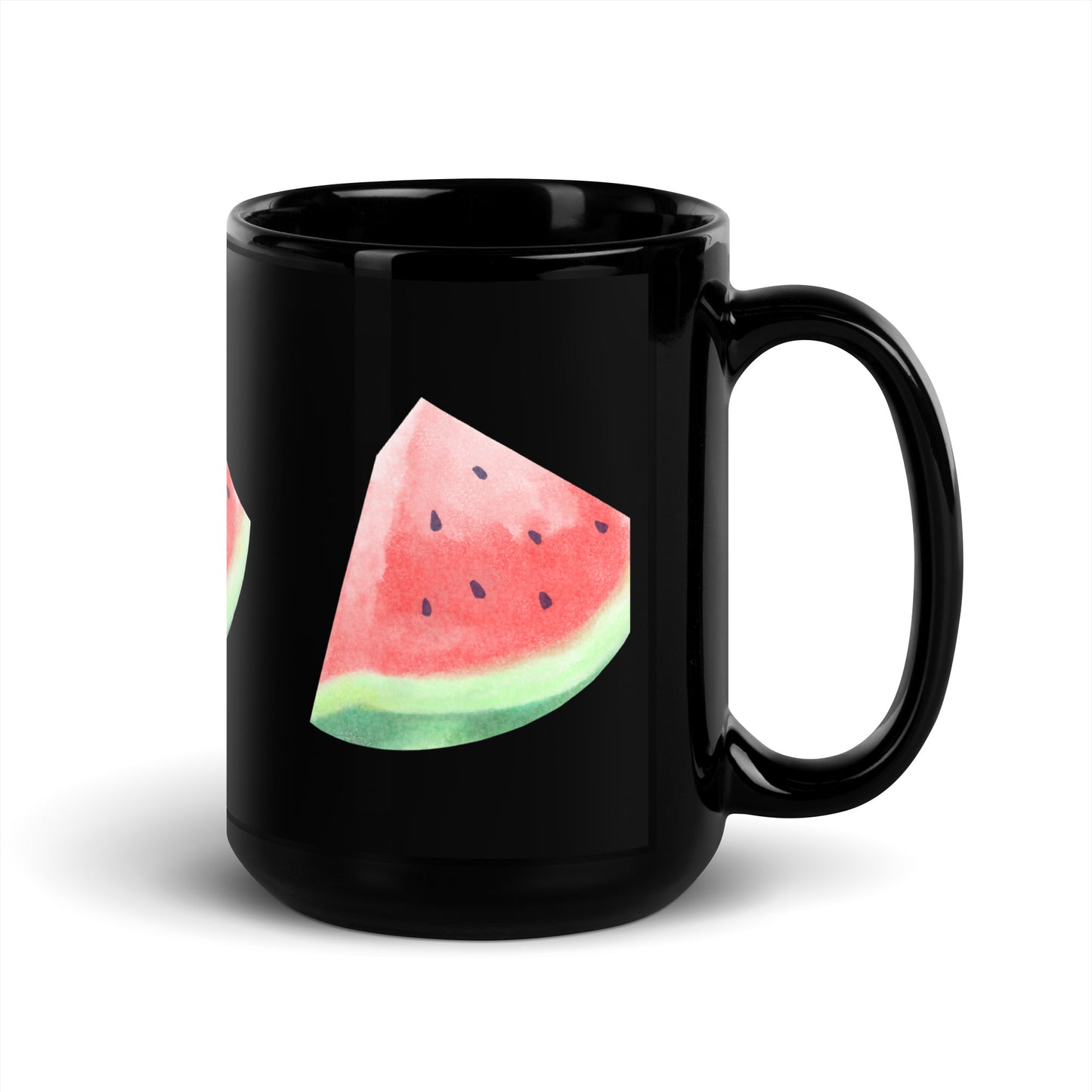 Black Glossy Mug / printed