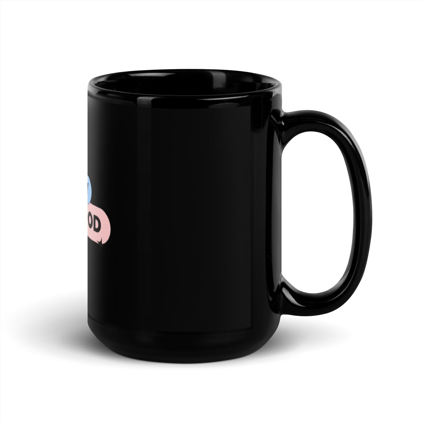 Black Glossy Mug / printed