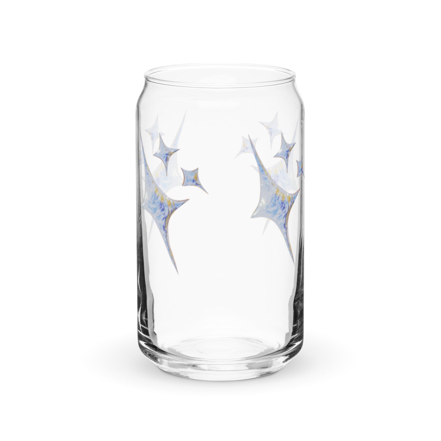 Can-shaped glass / Printed on