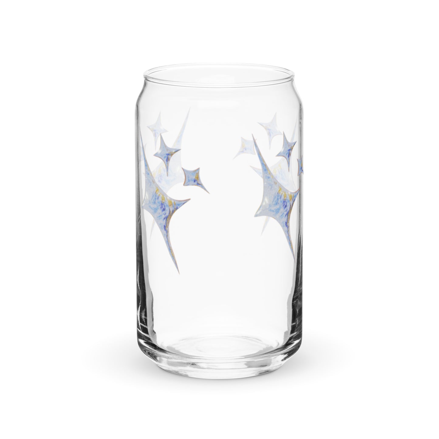 Can-shaped glass / Printed on