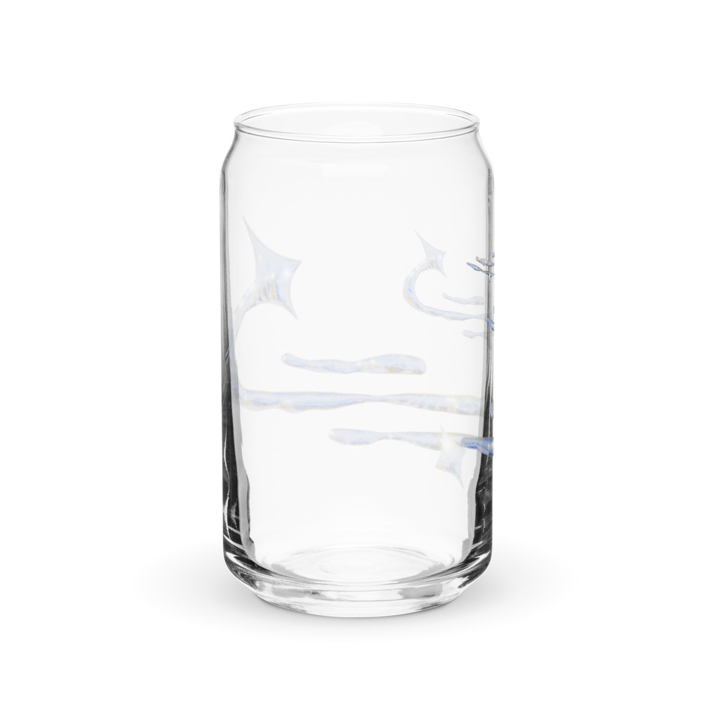 Can-shaped glass / Printed on