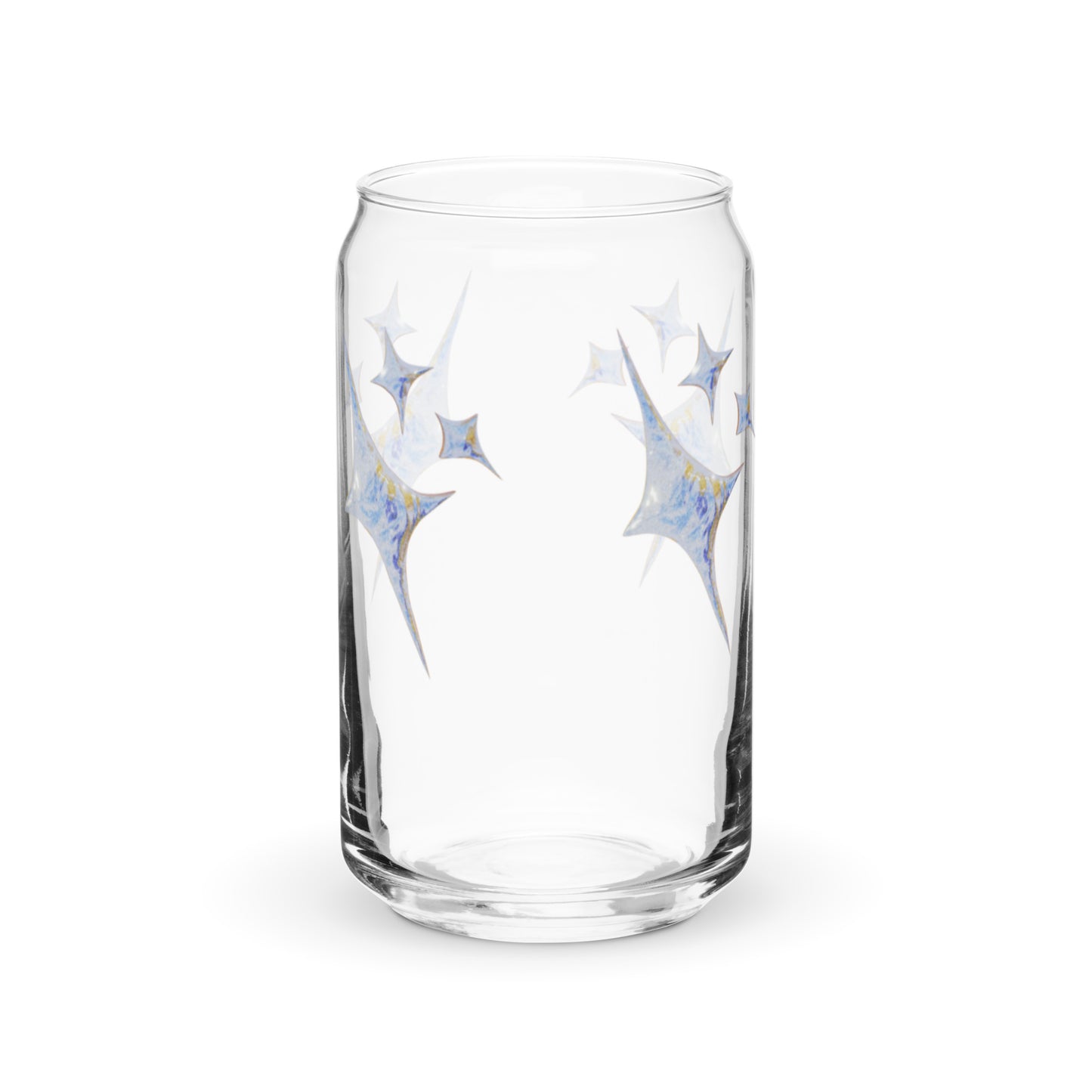 Can-shaped glass / Printed on