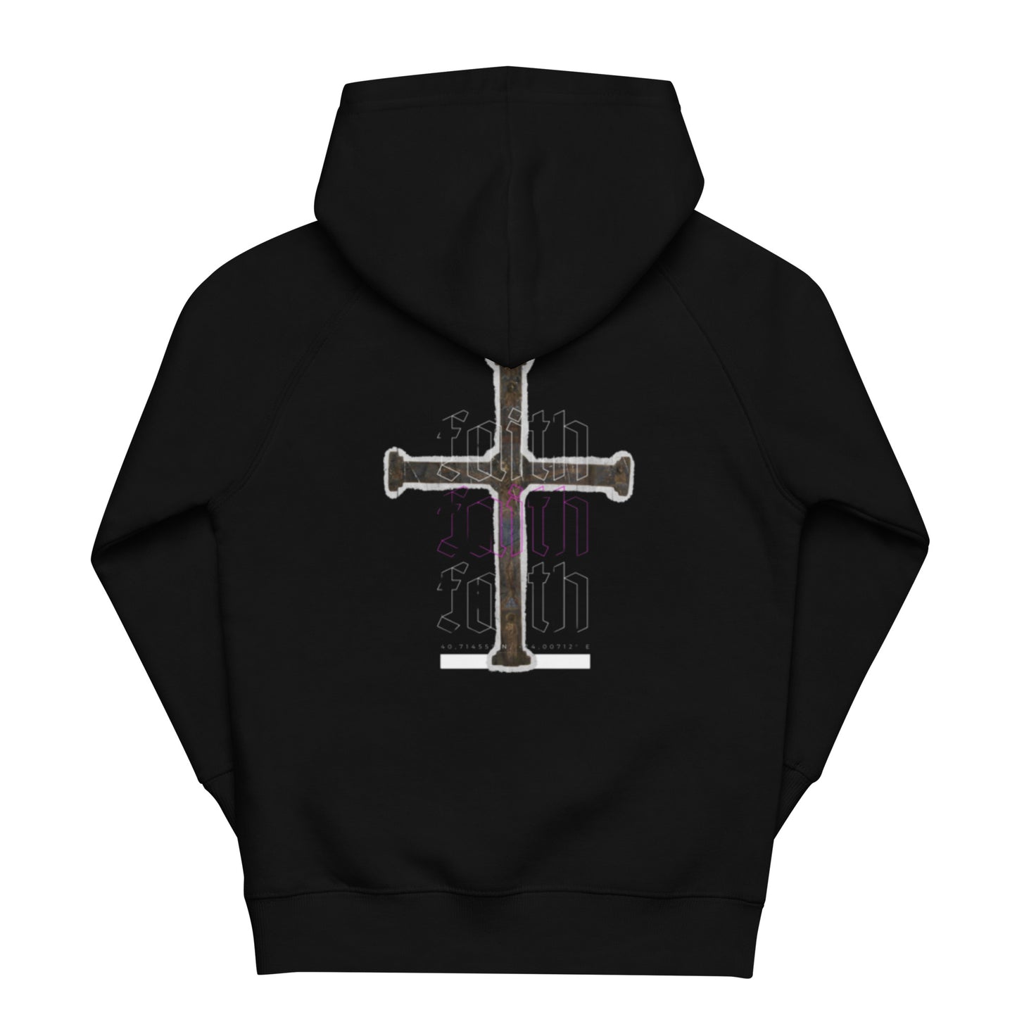 Kids eco hoodie / Graphic hoodie with a cross