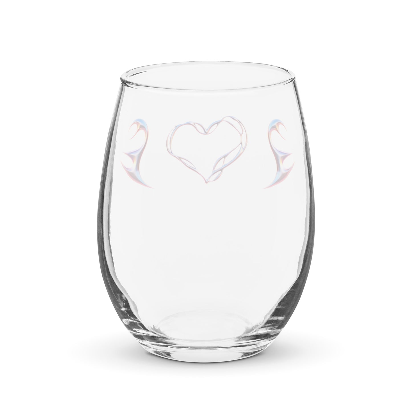 Stemless wine glass / Printed on