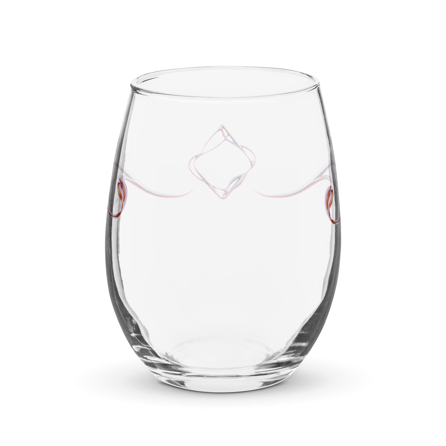 Stemless wine glass / Painted on