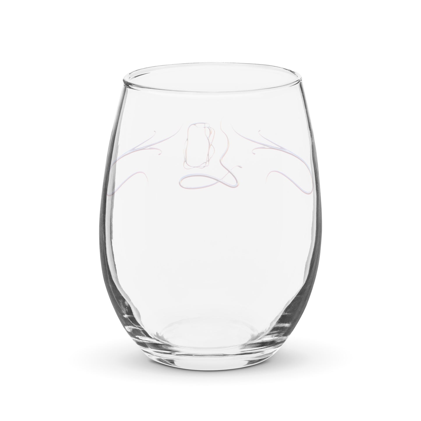 Stemless wine glass / Painted on