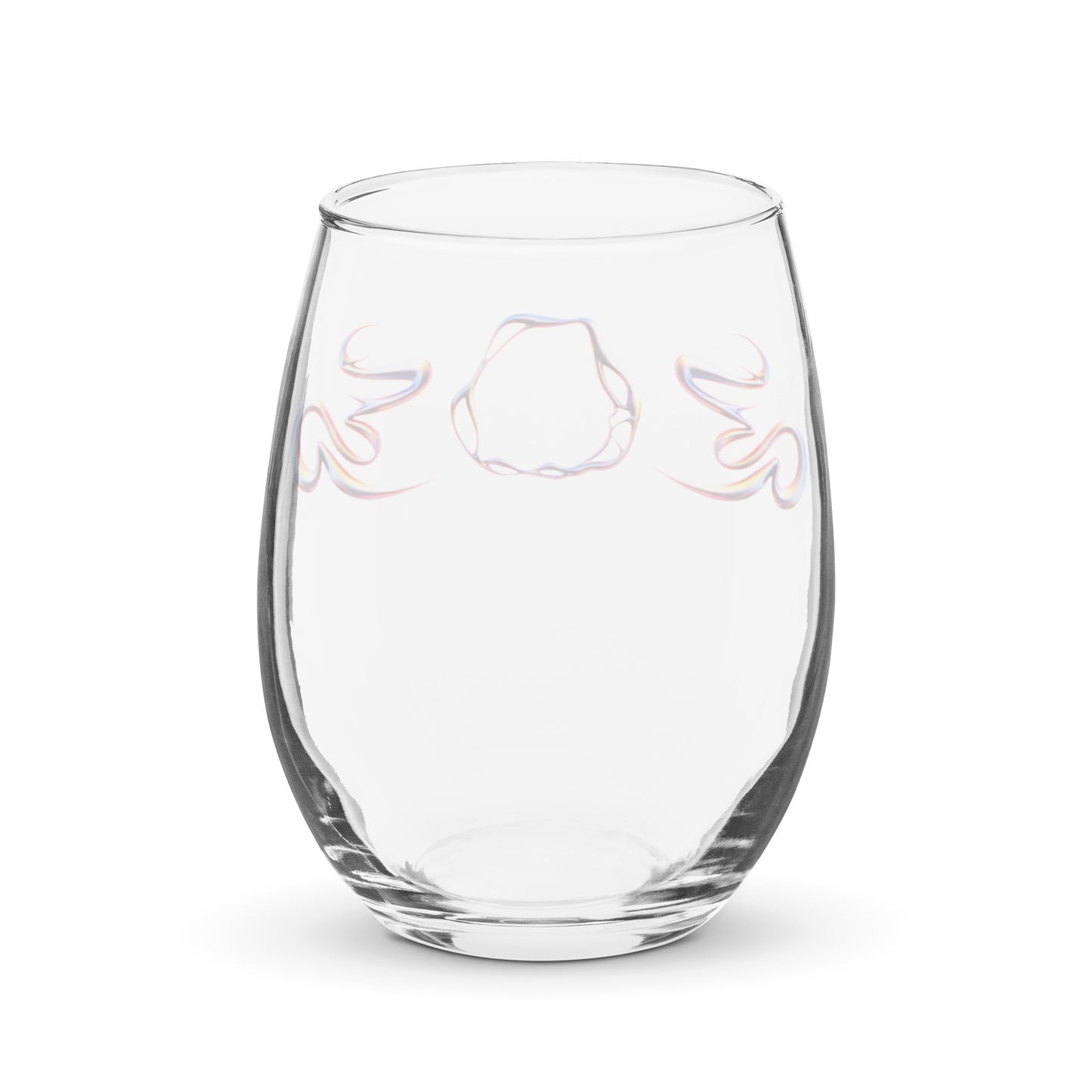 Stemless wine glass / Printed on