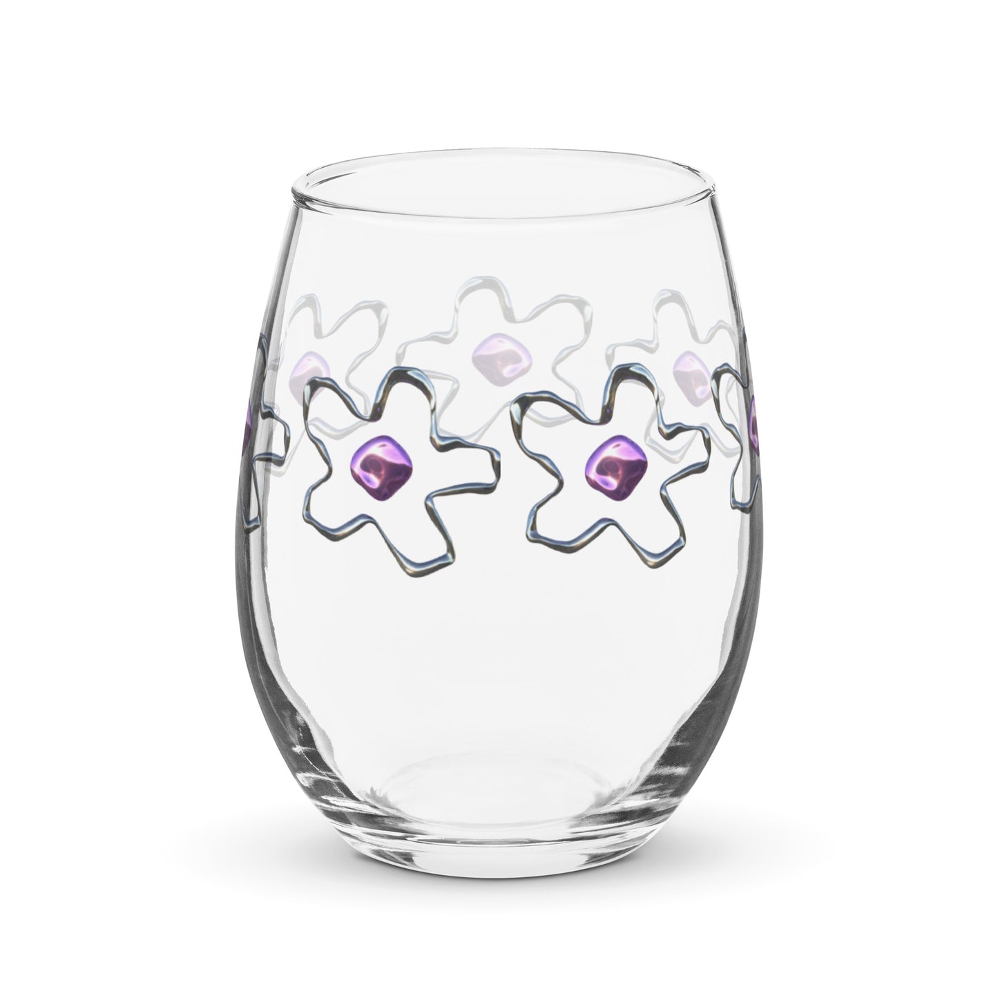 Stemless wine glass / Printed on