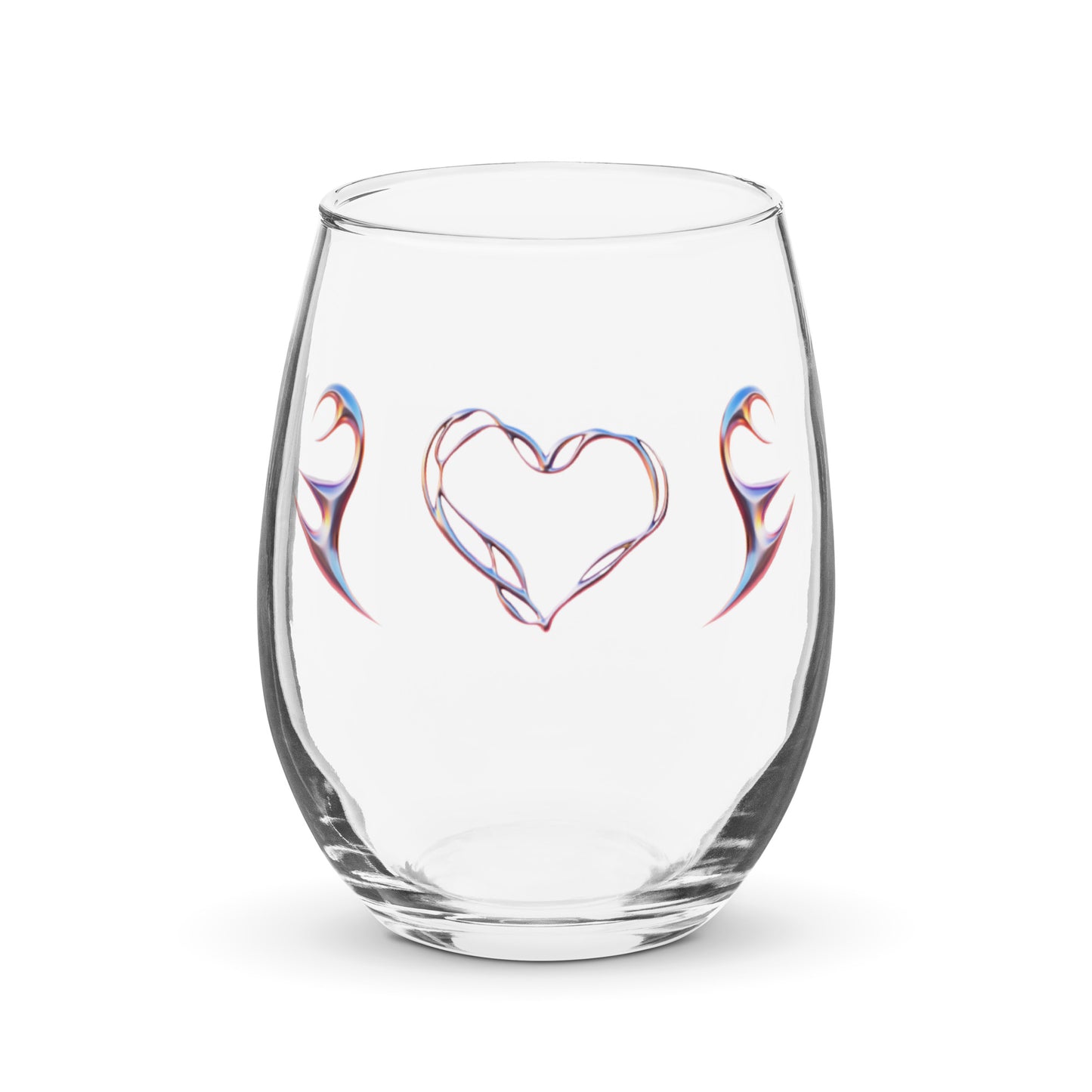 Stemless wine glass / Printed on