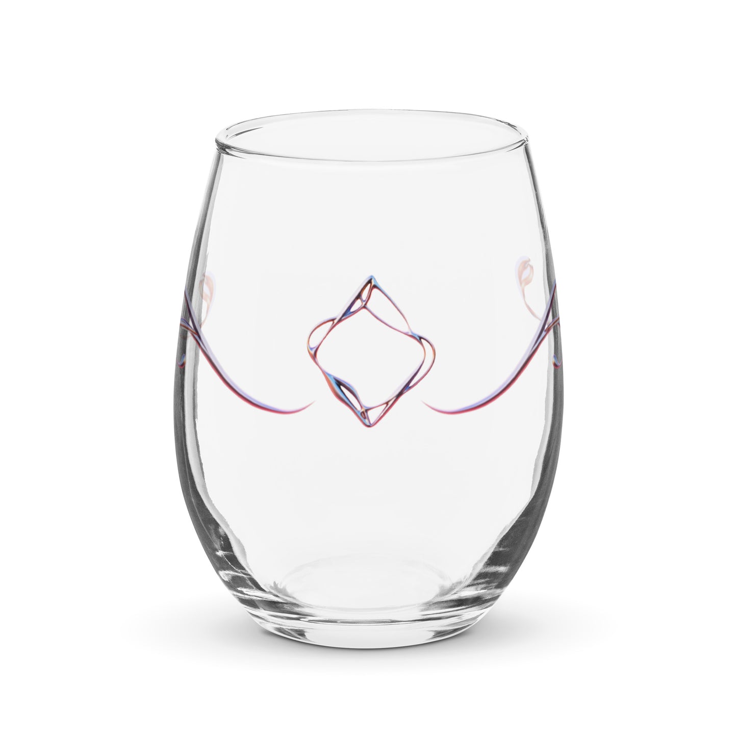 Stemless wine glass / Painted on