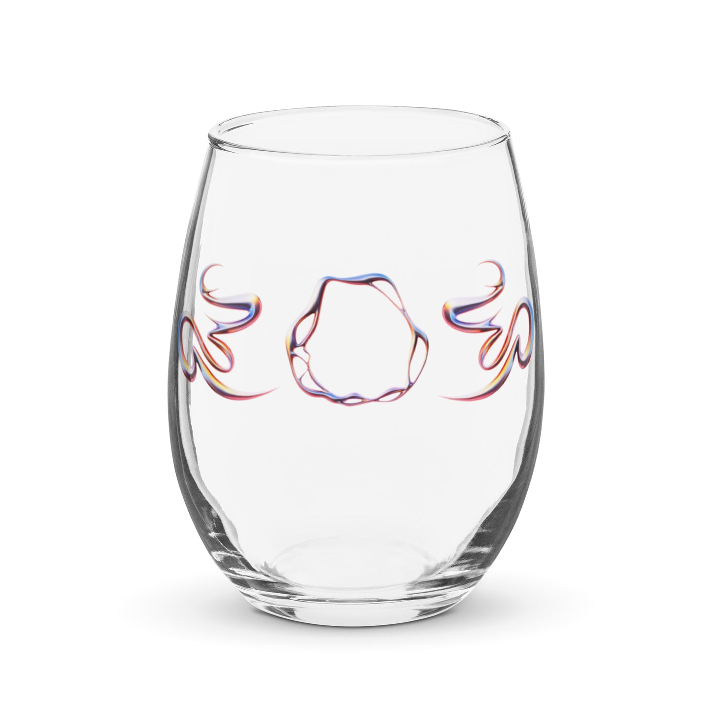 Stemless wine glass / Printed on