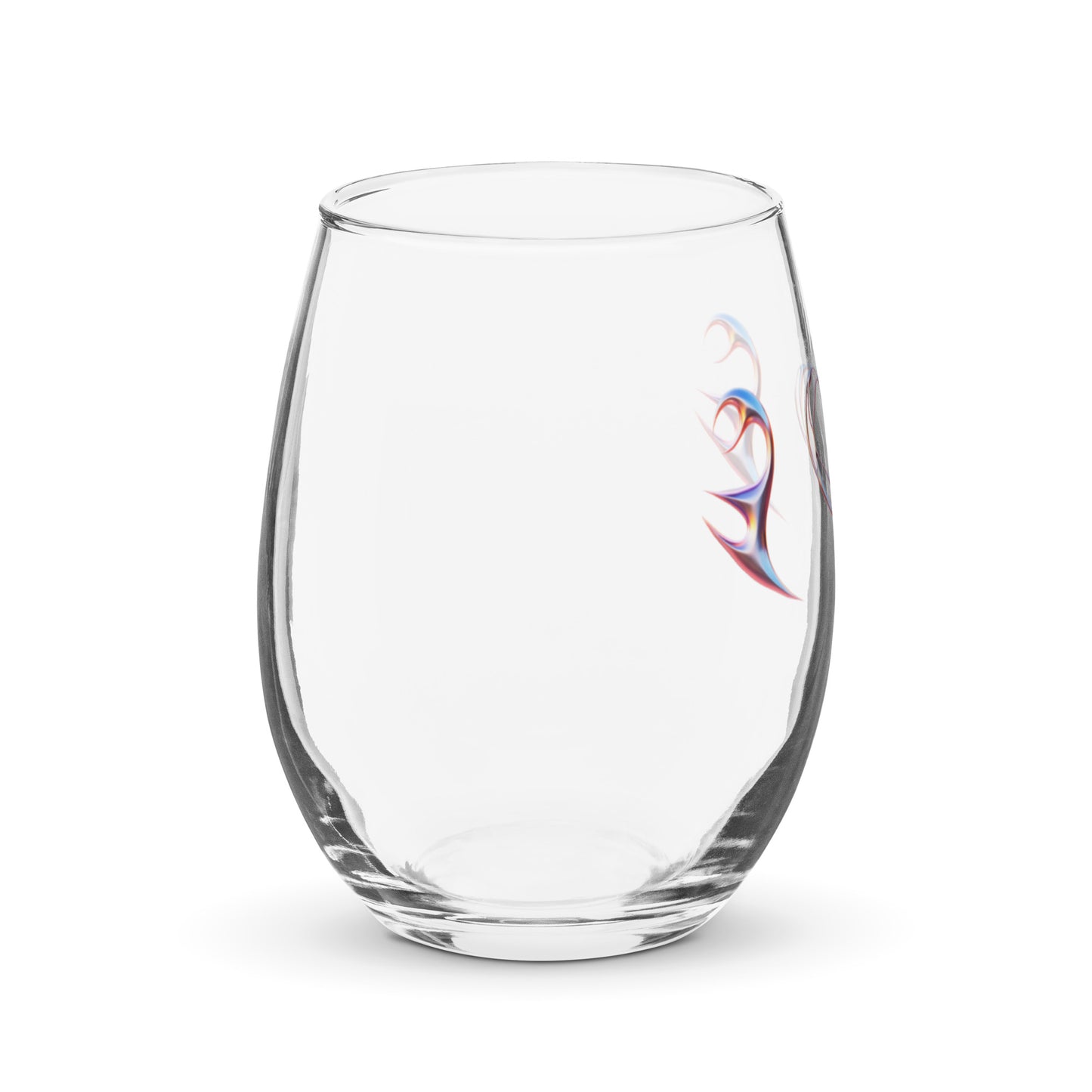 Stemless wine glass / Printed on