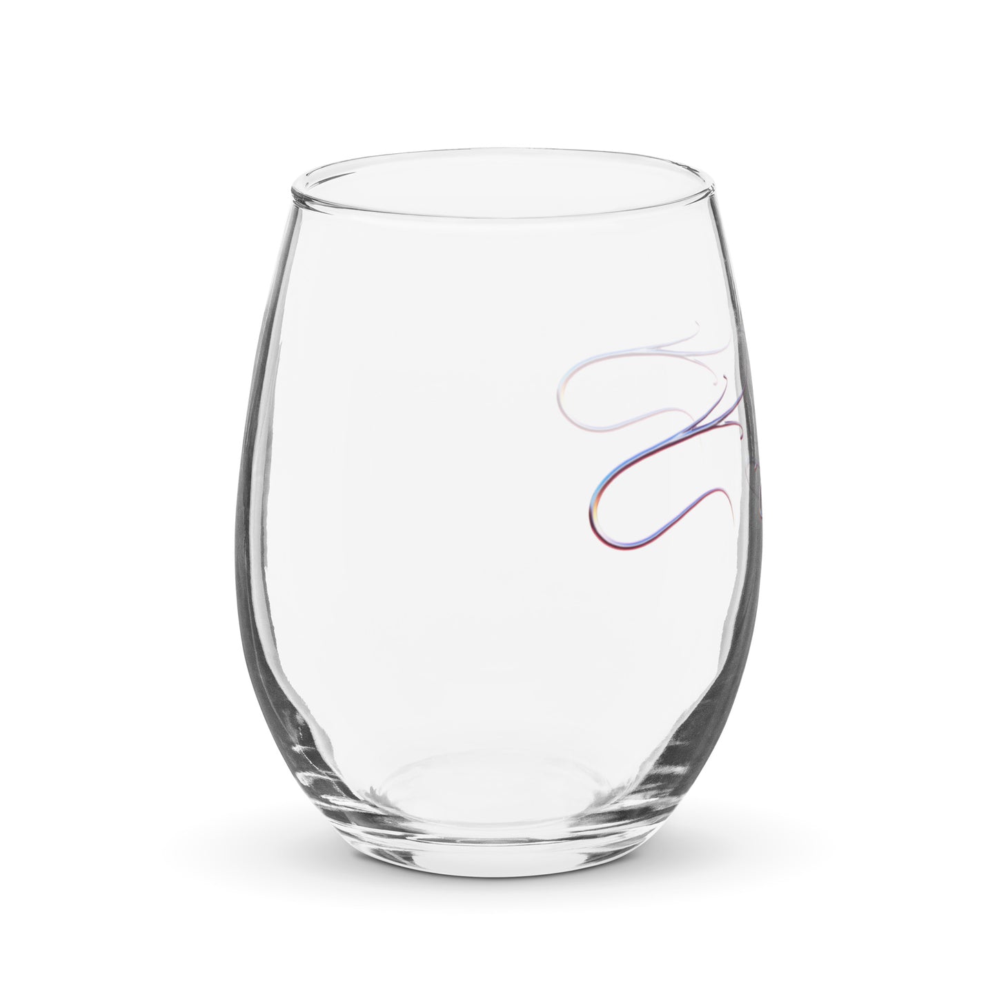 Stemless wine glass / Painted on