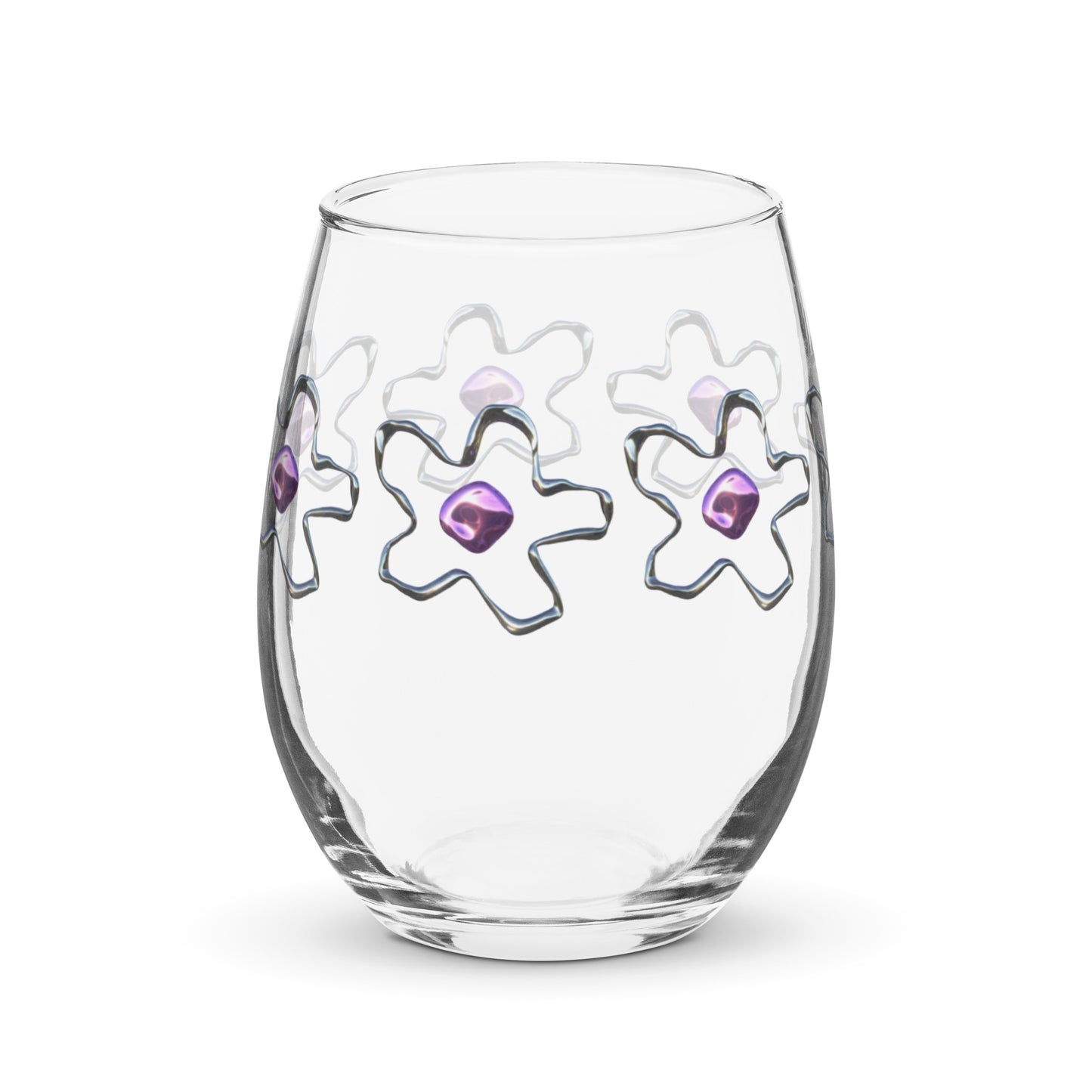 Stemless wine glass / Printed on