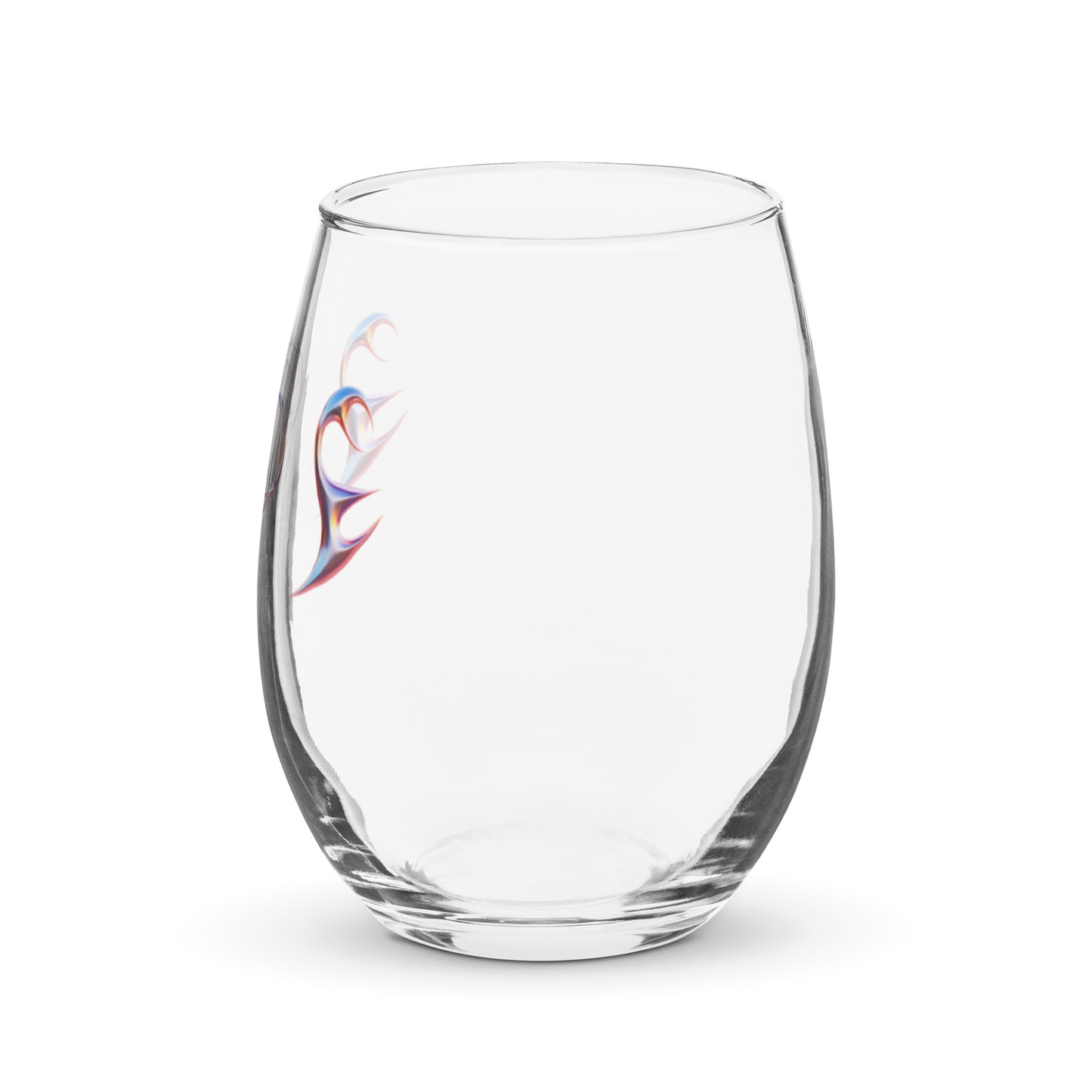 Stemless wine glass / Printed on