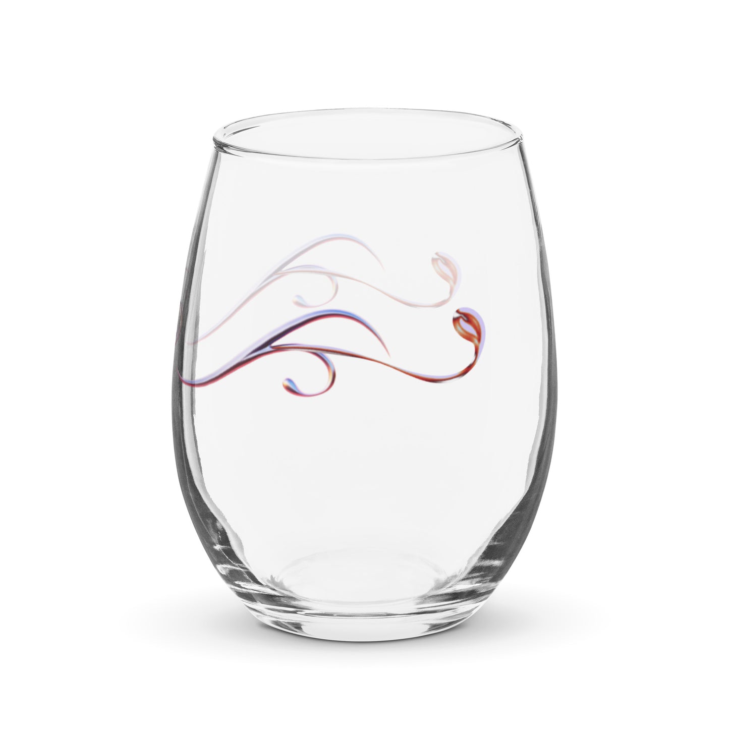 Stemless wine glass / Painted on