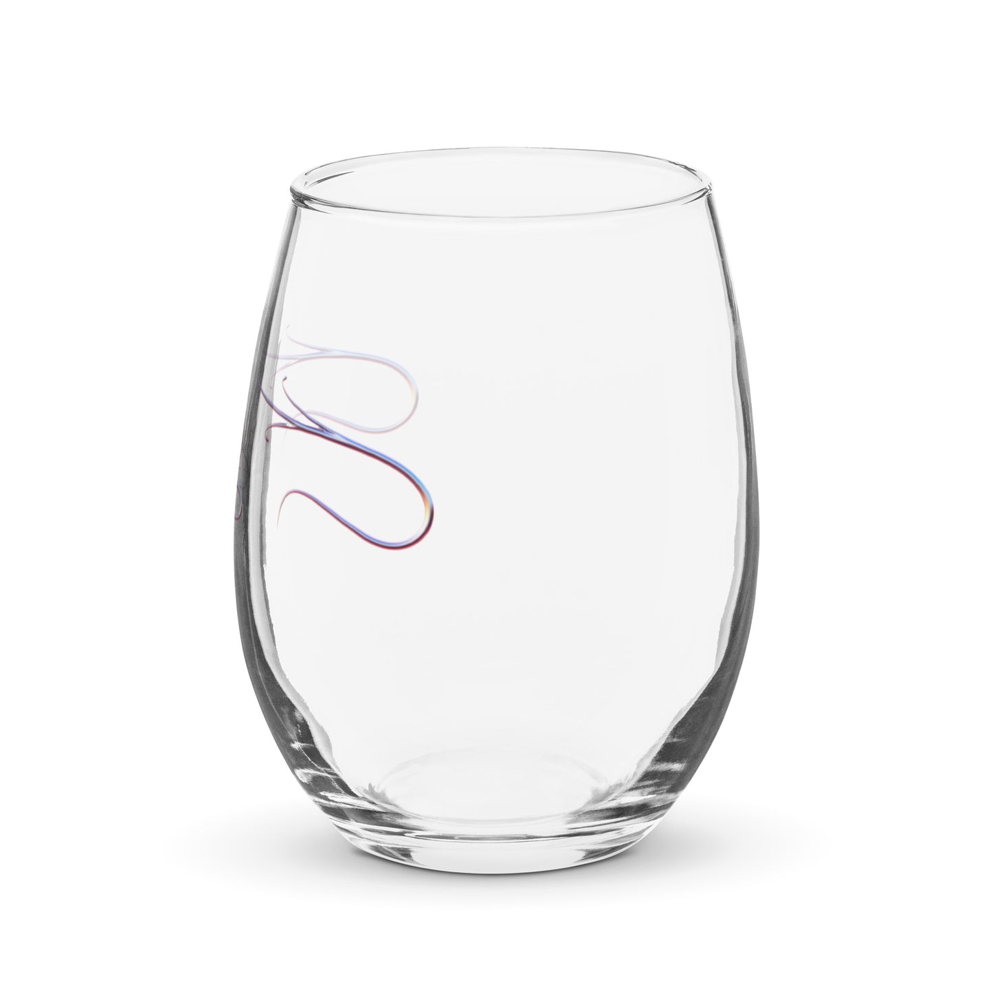 Stemless wine glass / Painted on