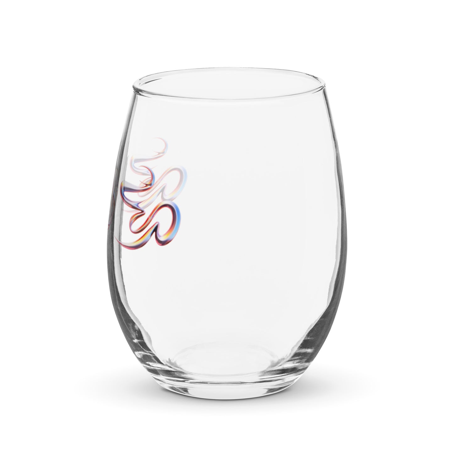 Stemless wine glass / Printed on