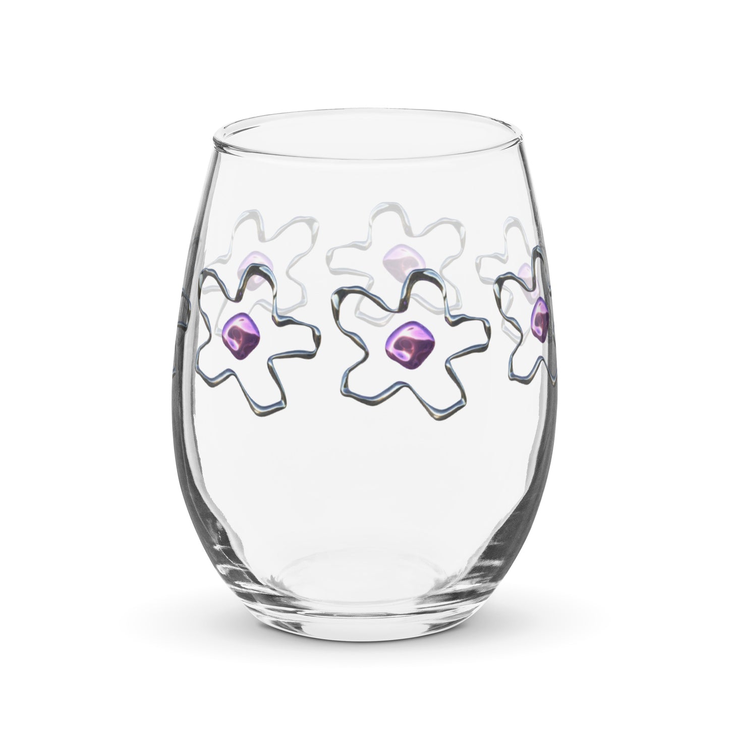 Stemless wine glass / Printed on