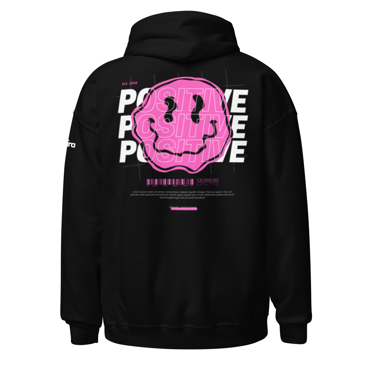 print Hoodie & with smile print sweatshirt fit