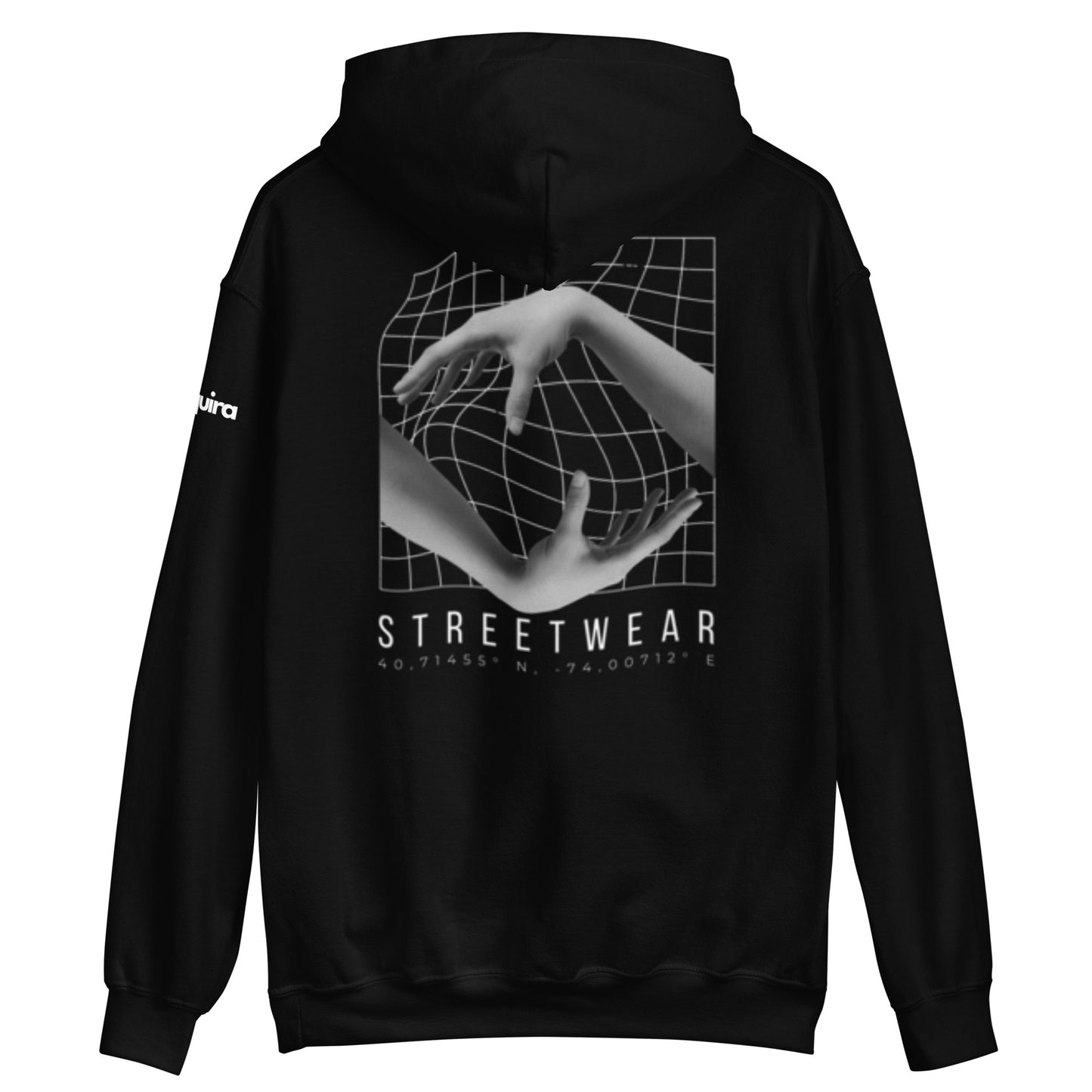 Graphic kangaroo pocket & Drop Shoulder Hoodie