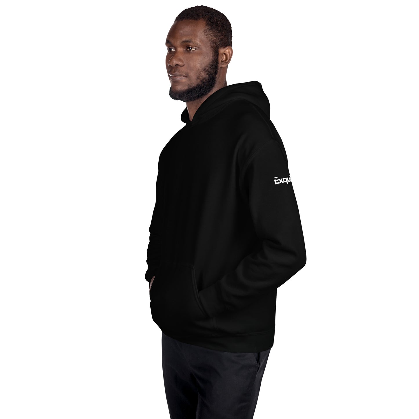 men´ loose fit Hoodie slogan design and drawstring