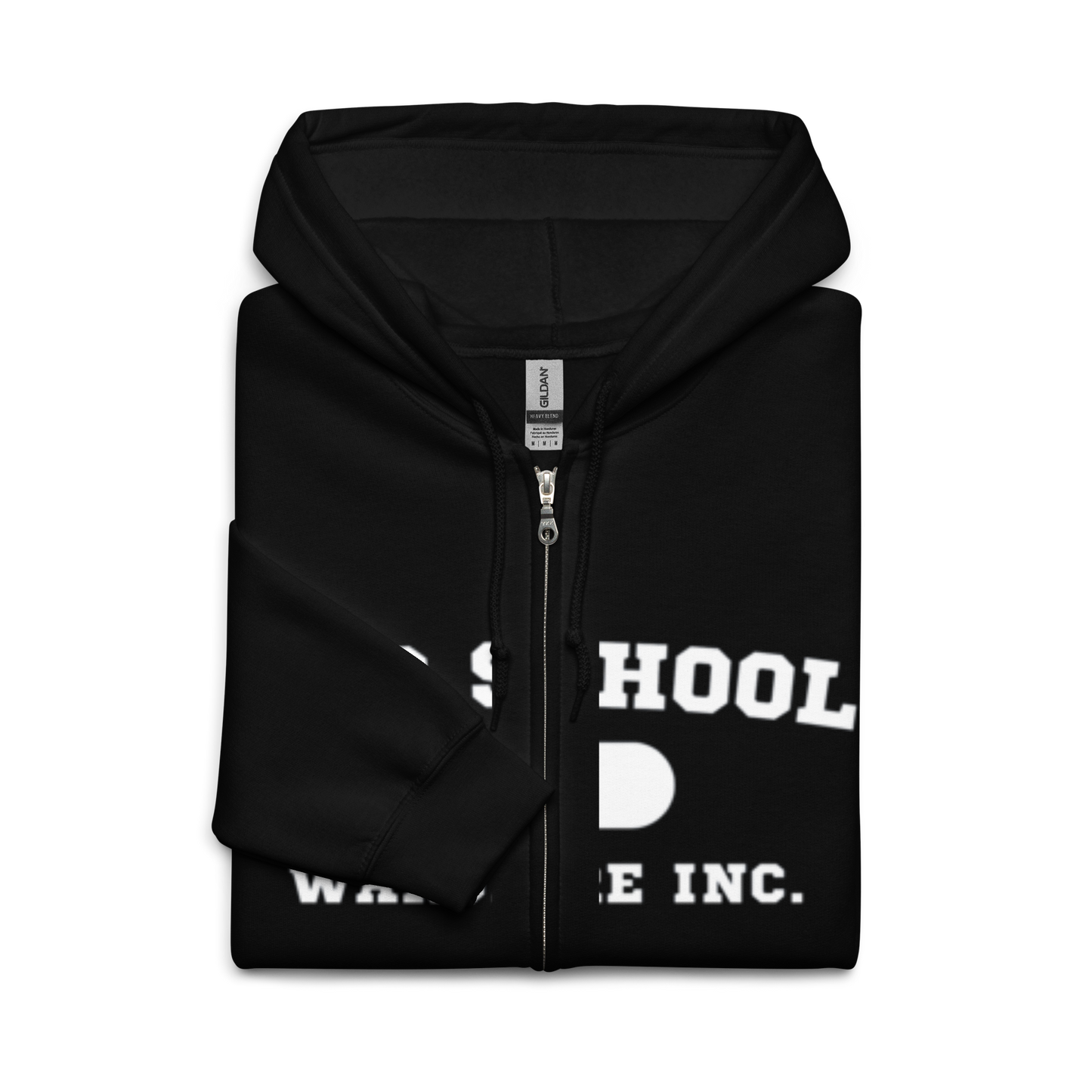 old school letter &  heavy blend zip hoodie