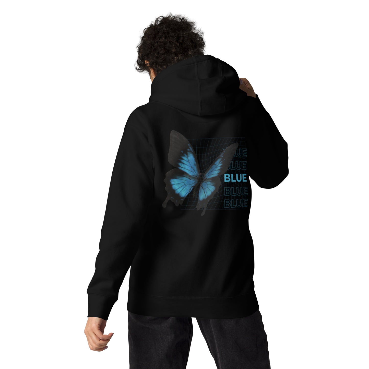 women´ hoodie sweatshirt with a letter and butterfly prints Hoodie