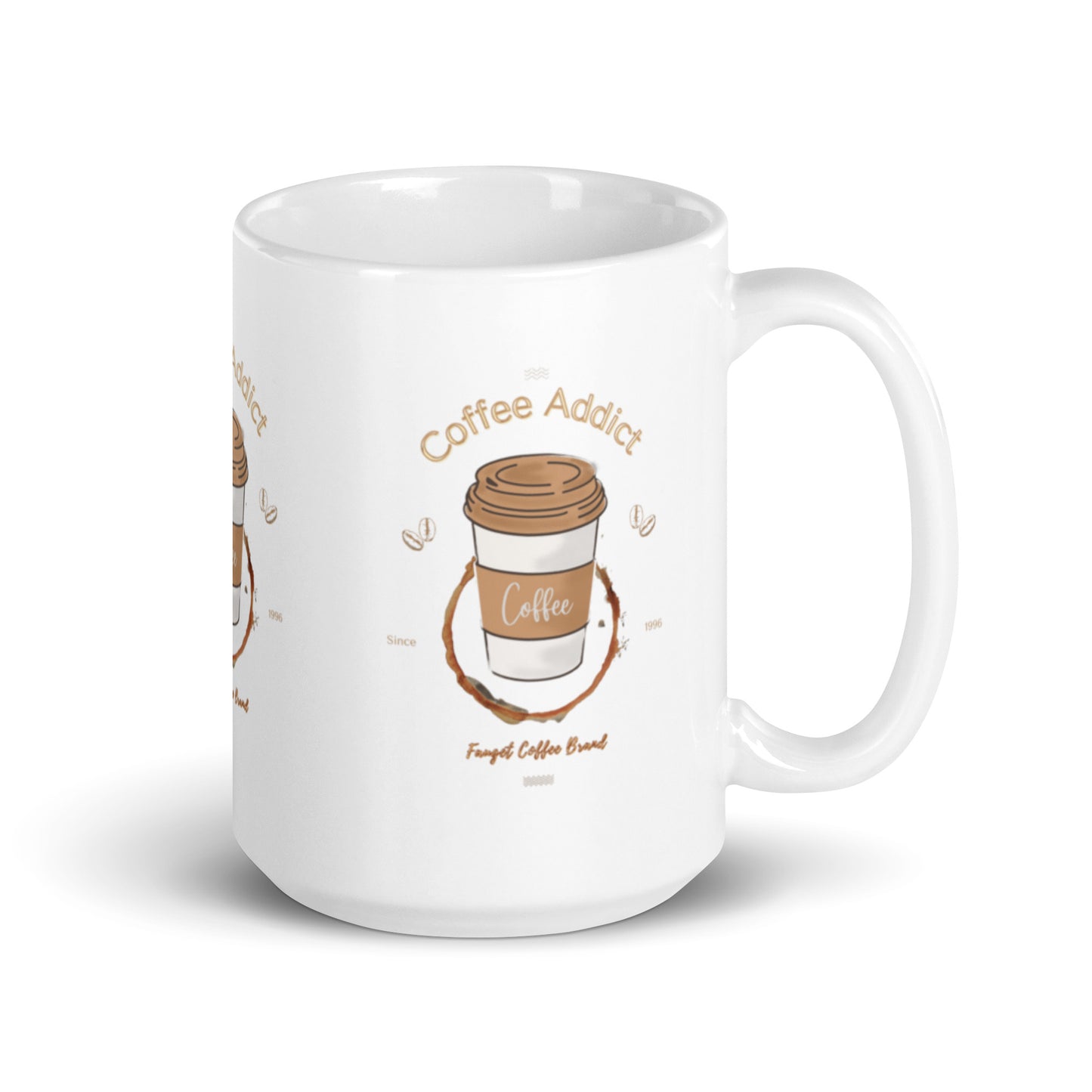 White glossy mug