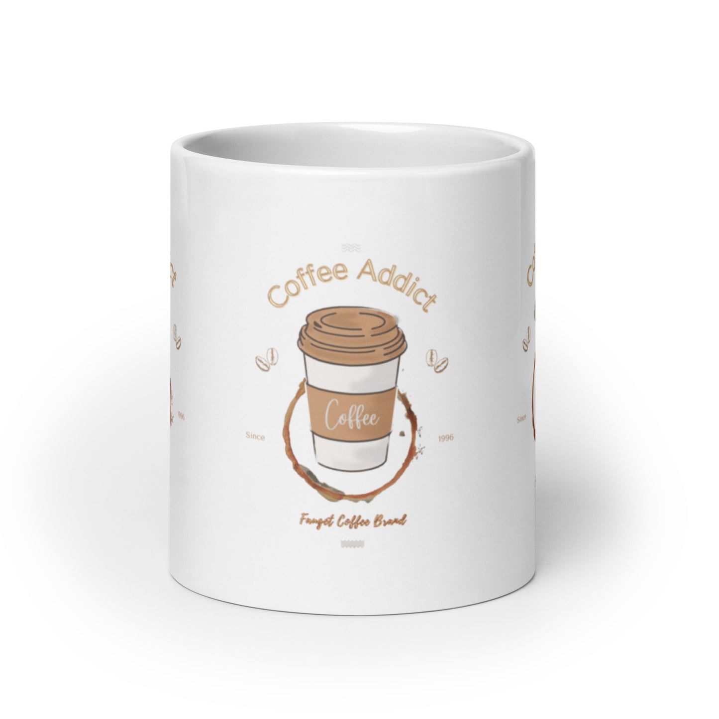 White glossy mug